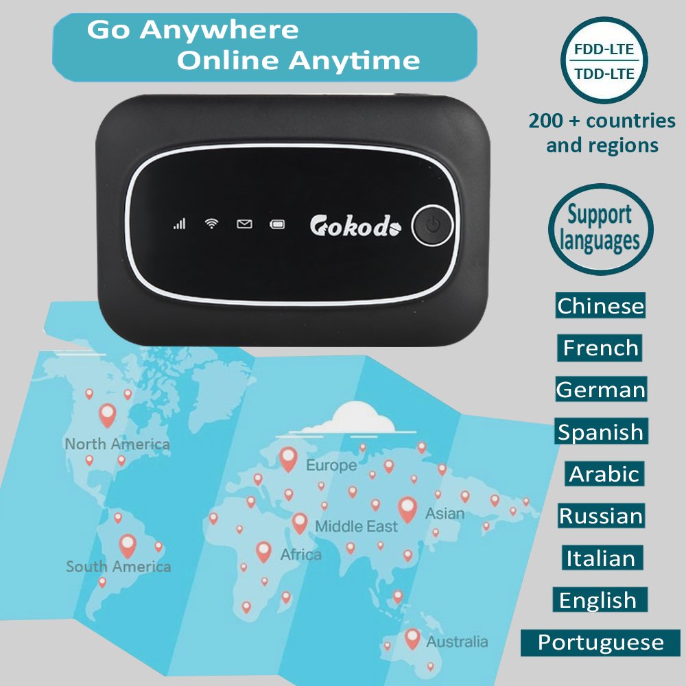 GOKODO M7-24 Unlocked 3g router modem 3g 4g lte mobile Mi-Fi 150mbps 2100mAh with App management